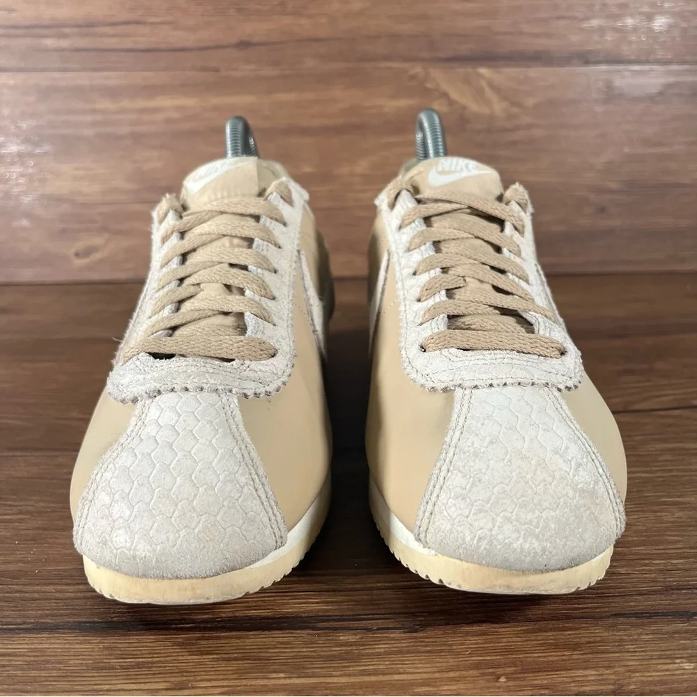 NIKE CORTEZ PREMIUM ‘Beige’ Leather Vintage Sneakers Women’s Size 8 Shoes - Picture 6 of 11